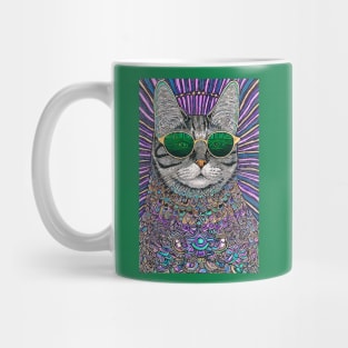 Cosmos Cat Wearing Sunglasses- Meridian! Mug